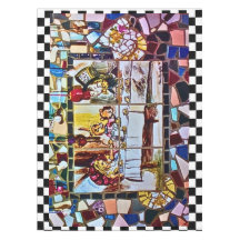 mosaico da festa do chá louco