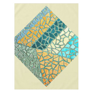 Toalha De Mesa Mosaico da Pintura em Aquaico + suas ideias