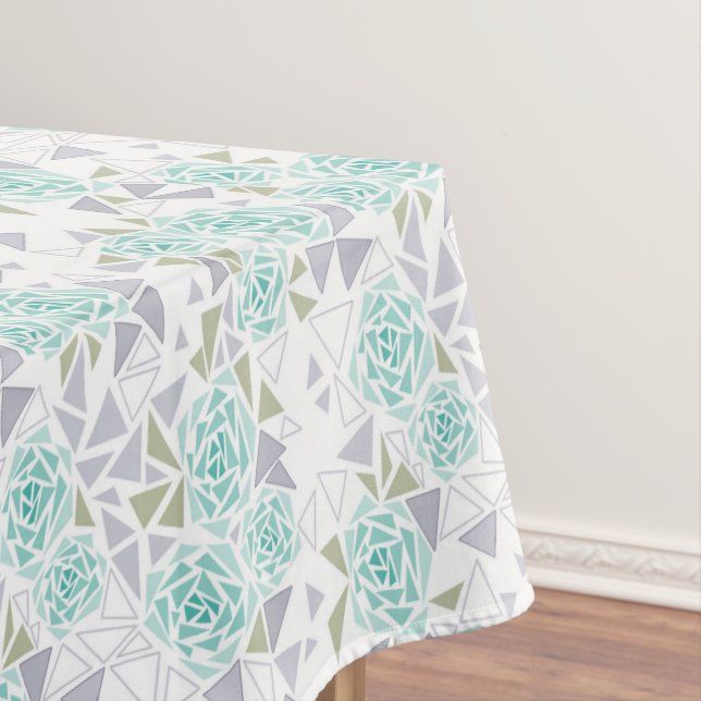 Toalha De Mesa Mosaico, flores (Posição Original)