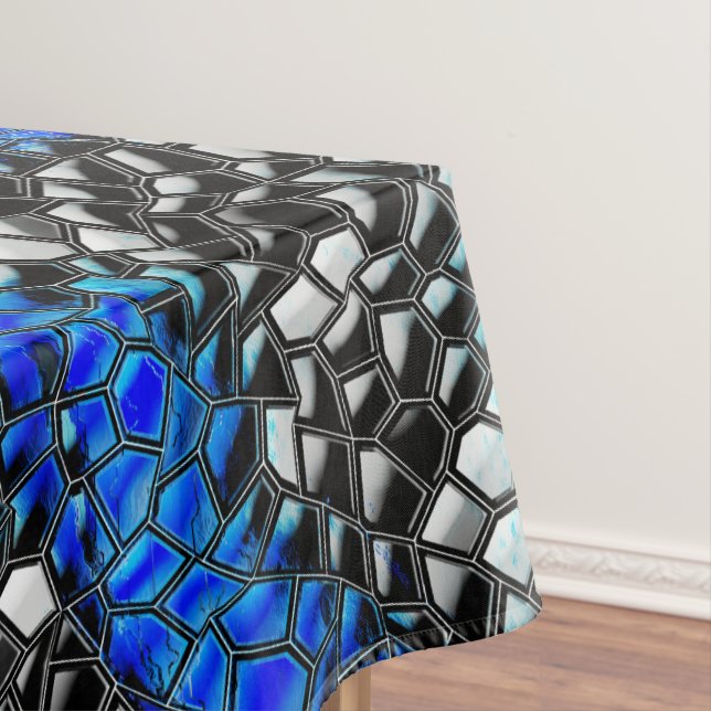 Toalha De Mesa Mosaico hexagonal ou escaldante de peixe preto a a (Posição Original)