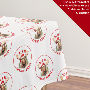 Toalha De Mesa Moso-de-Cristo Engraçado, alce-de-natal