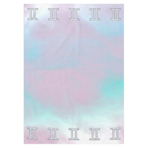 Toalha De Mesa Mother of Pearl Decor Gemini Zodiac Symbol