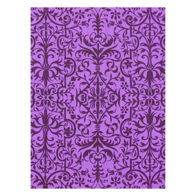 Toalha De Mesa Motif vitoriano em roxo (Frente)