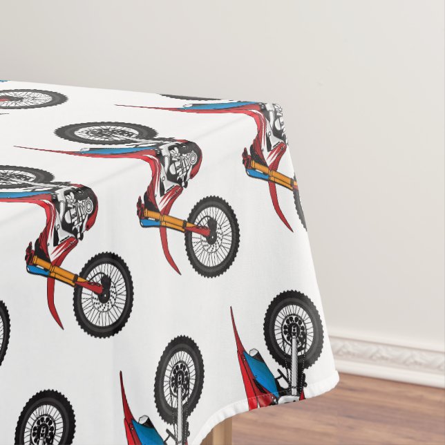 Toalha De Mesa Moto de terra vermelha (Posição Original)