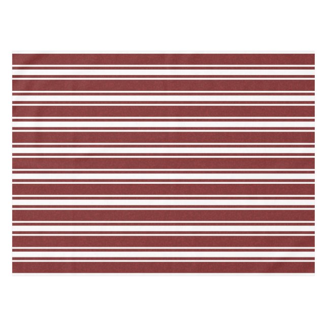 Toalha De Mesa Mottled Double Striped Cranberry (Frente (Horizontal))
