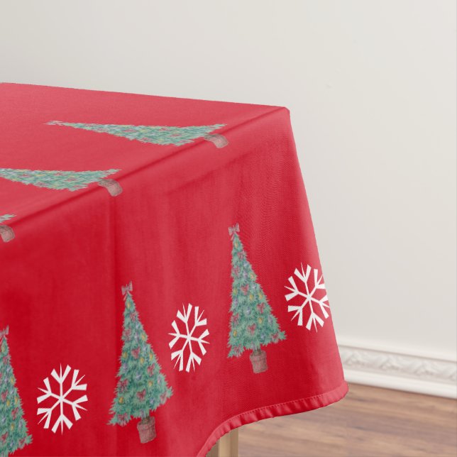 Toalha De Mesa muitas árvores decoradas para o natal (Posição Original)
