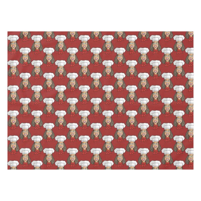 Toalha De Mesa Mulher Chef (Frente (Horizontal))