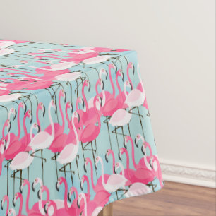 Toalha De Mesa Multidão cor-de-rosa e branca de flamingos