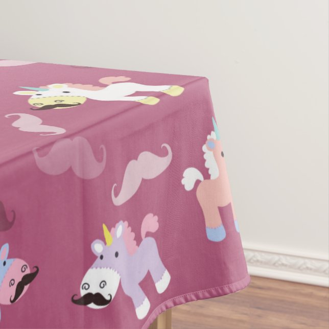 Toalha De Mesa Mustachio Unicornio! (Posição Original)