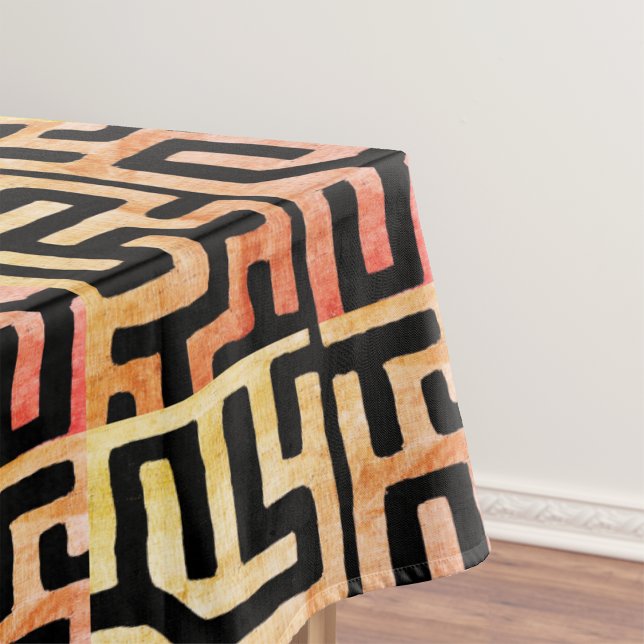 Toalha De Mesa Mystic Kuba Cloth Tool-Dyed Geométrico (Criador carregado)