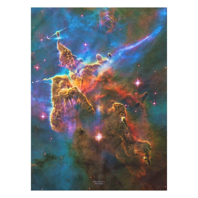 Toalha De Mesa Mystic Mountain, Imagem espacial da Carina Nebula (Frente)