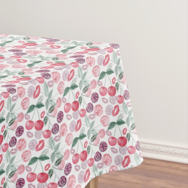 Toalha De Mesa Na moda de fruta de cereja vermelha (Posição Original)