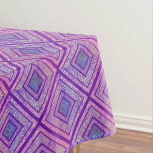 Toalha De Mesa Na moda Modern Art Nouveau Púrpura Lavanda Padrão