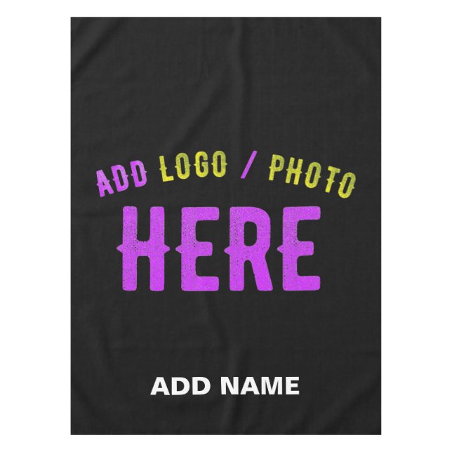 TOALHA DE MESA NA MODA MODERNO PERSONALIZÁVEL NEGRO VERIFICADO CO (Frente)