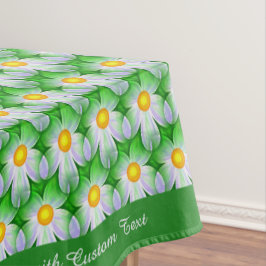 Toalha De Mesa Na moda White Daisy Standard Green Personalizado