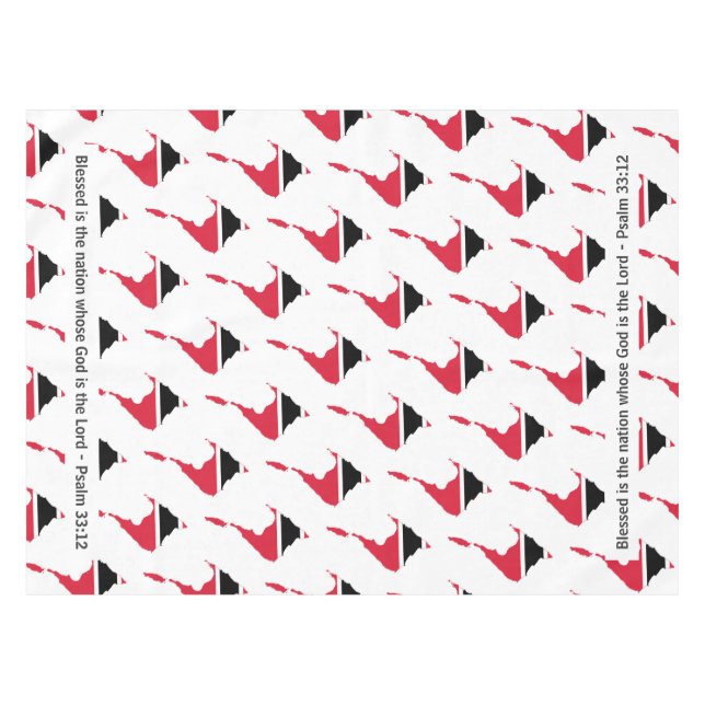 Toalha De Mesa Nação Abençoada de TRINIDAD e TOBAGO (Frente (Horizontal))