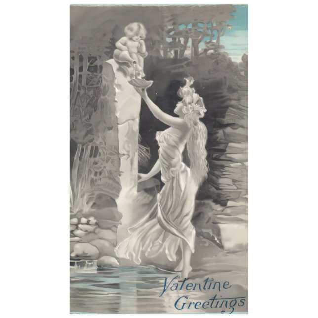 Toalha De Mesa Namorados Anjo e Deusa (Frente)