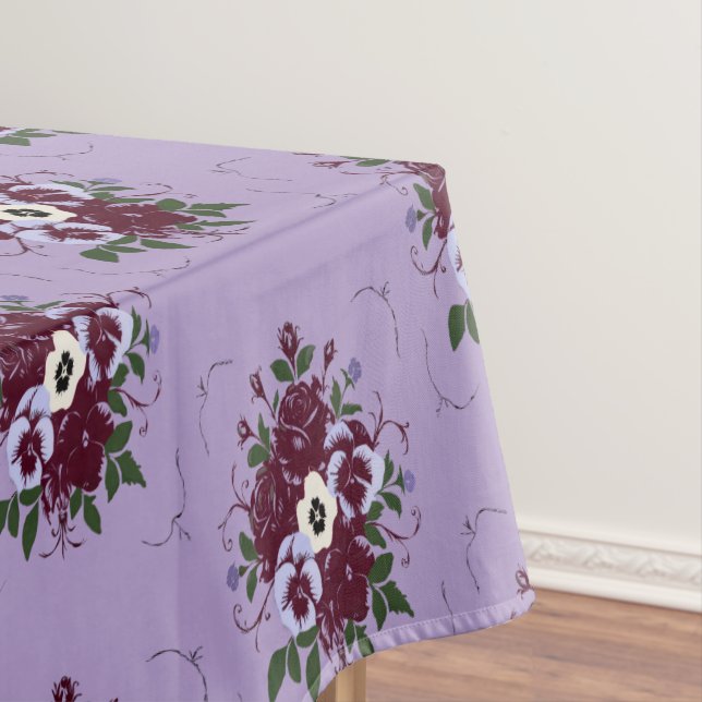 Toalha De Mesa Nappe de table - Bouquet de Violettes (Posição Original)