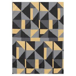 Toalha De Mesa Nappe Géométrique Noire, Grise et Or