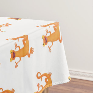 Toalha De Mesa Nata-dançarina de laranja feliz e giro