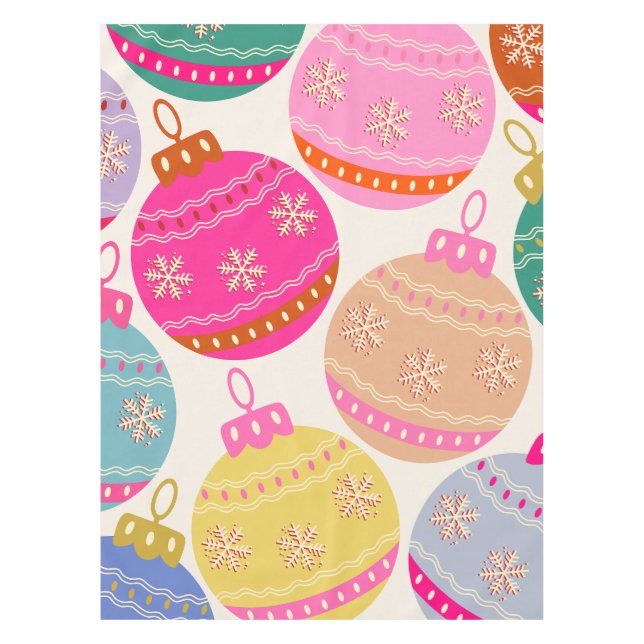 Toalha De Mesa Natais vintages Reproduzíveis (Frente)