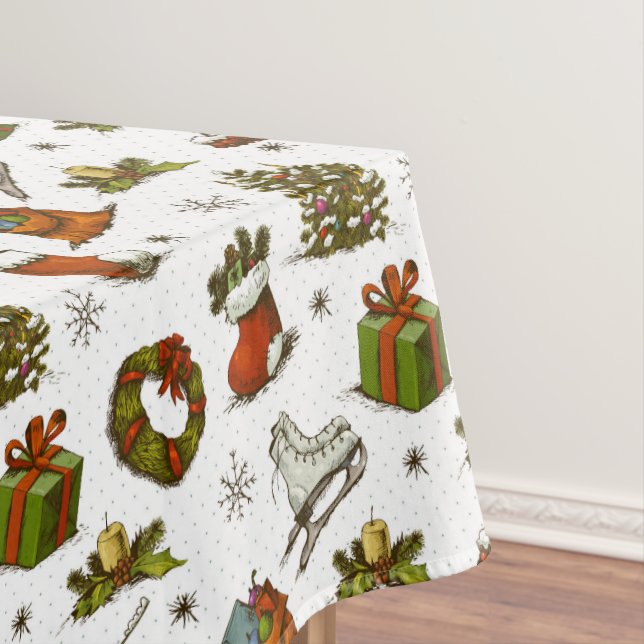 Toalha De Mesa Natal Antigo (Posição Original)