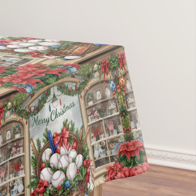 Toalha De Mesa Natal de baseball temido para jogador (Posição Original)