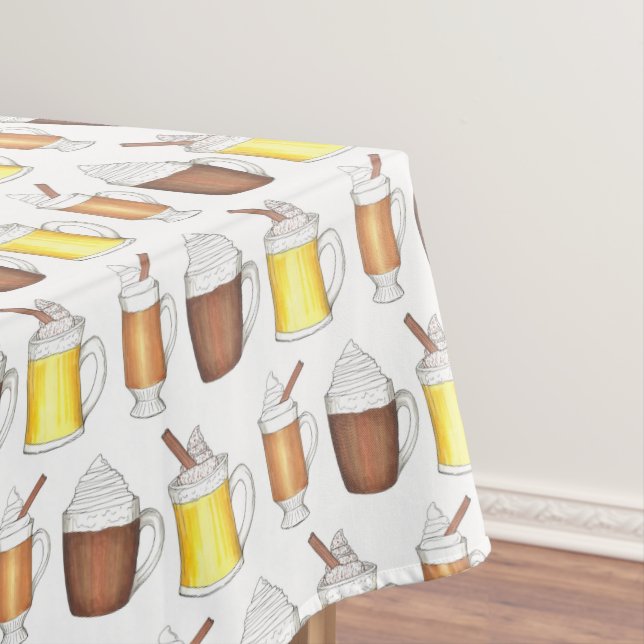 Toalha De Mesa Natal de Natal de Natal de "Hot Toddy Cocoa" (Posição Original)