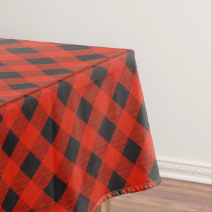 Toalha De Mesa Natal do Buffalo Vermelho Negro