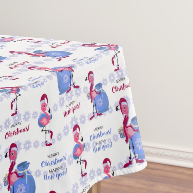 Toalha De Mesa Natal do Flamingo (Posição Original)