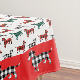Toalha De Mesa Natal do Red Flannel Dachshund Doxie