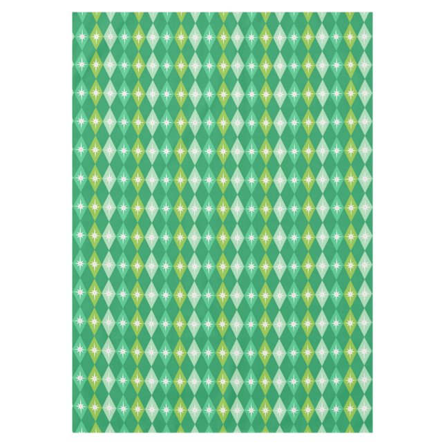 Toalha De Mesa Natal dos Meios séculos Verdes Modernos (Frente)