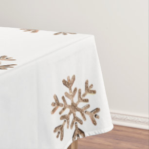 Toalha De Mesa Natal Dourado dos diamantes do brilho do falso dos