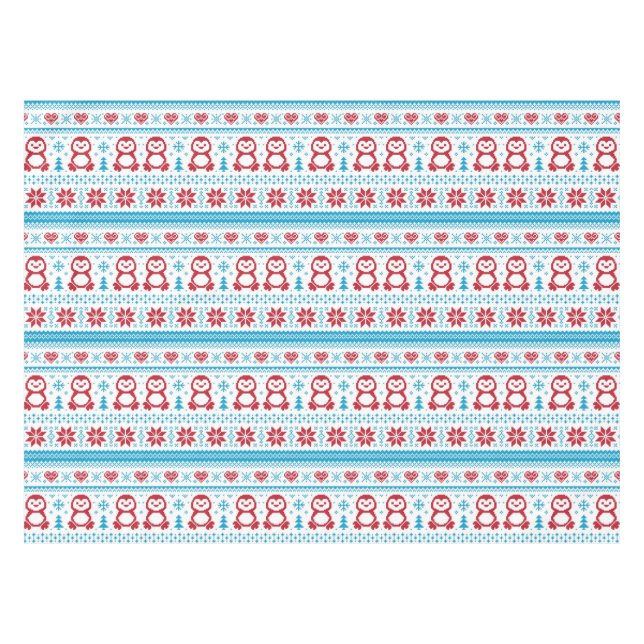 Toalha De Mesa Natal e teste padrão feito malha inverno (Frente (Horizontal))