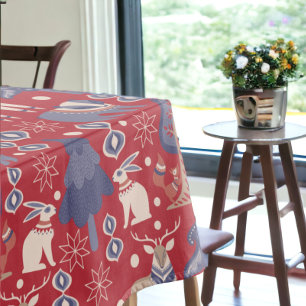 Toalha De Mesa Natal escandinavo nórdico da floresta