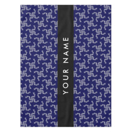 Toalha De Mesa Natal Garland, Azul, Seu nome, Personalize