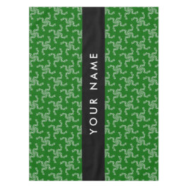 Toalha De Mesa Natal Garland, Verde, Seu nome, Personalize