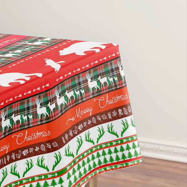 Toalha De Mesa Natal na floresta (Posição Original)