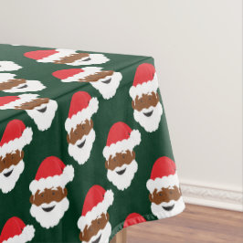 Toalha De Mesa Natal Negro Papai Noel Castanho Pele Verde