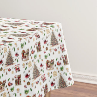 Toalha de mesa Natal Papai Noel Clássico Vintage