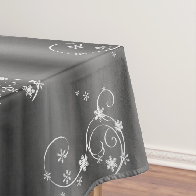 Toalha De Mesa Natal para as cinzas e as espirais brancas (Posição Original)