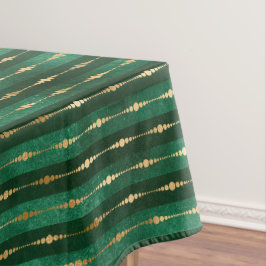 Toalha De Mesa Natal verde e Dourado