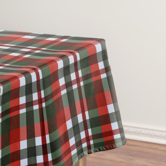 Toalha De Mesa Natal Xadrez Vermelho e Verde (Posição Original)
