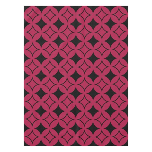 Toalha De Mesa Navio vermelho e preto (Frente)