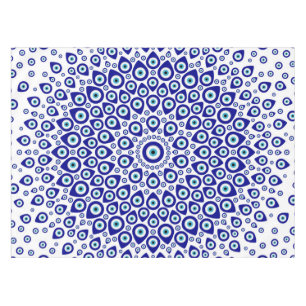 Toalha De Mesa Nazar - ornamento circular #1 do olho turco