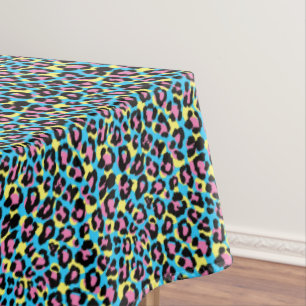 Toalha De Mesa Neon Leopard Spot