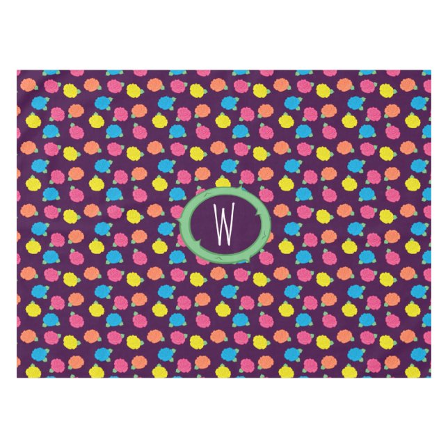 Toalha De Mesa Neon Rosa Tablecloth (Frente (Horizontal))