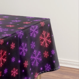 Toalha De Mesa Neon Snowflakes