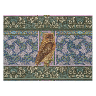 Toalha De Mesa NIGHT OWL, LILACS, DEIXA Art Nouveau Dark Floral