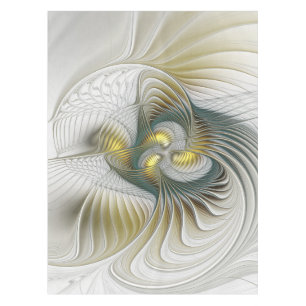 Toalha De Mesa Nobre Ouro Teal Abstrato Fantasy Arte Fractal